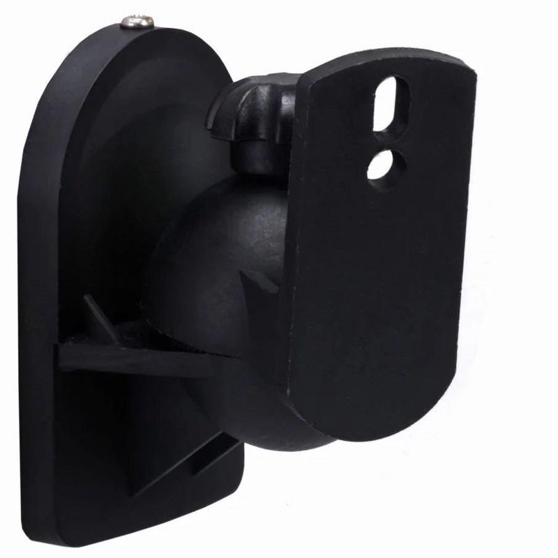 Monoprice Low Profile 7.5 lb. Capacity Speaker Wall Mount Brackets (Pair), Black, 1 of 5