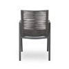 Sapphtopaz 2-Pieces Outdoor Dining Chairs Aluminum Outdoor Chair with Arms, Rope Seat for Poolside, Balcony, Lawn - 2 of 4