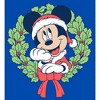 Boy's Disney Mickey Mouse Christmas Wreath T-Shirt - 2 of 4