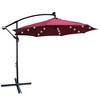 CAVINAS 10 FT Patio Umbrella with LED Light and Crank,8 Ribs Market Patio Umbrella with Cross Base for Backyard,Poolside,Deck - 2 of 4