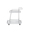 30" Aegis Clear Glass Serving Cart Chrome Finish - Acme Furniture: Beverage & Espresso Cart with Wheels - 3 of 3