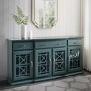Bella Depot Classic Fretwork Detailed Sideboard with 4 Glass-Doors - 2 of 4