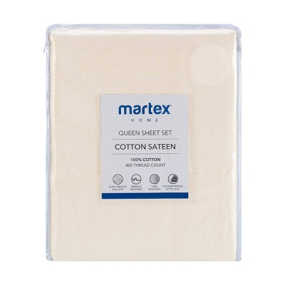 Ivory Twin Cotton Deep Pocket Sheet Set