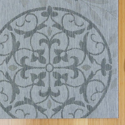 Paseo Emilia Medallion Gray 8' x 10' Indoor/Outdoor Area Rug