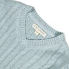 Hope & Henry Boys'  Long Sleeve Fine Gauge Cable V-Neck Sweater, Infant - 2 of 4