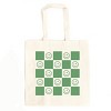 Simply Sage Market Checkeredboard Smiley Canvas Tote - One Size Black - Natural - 2 of 4