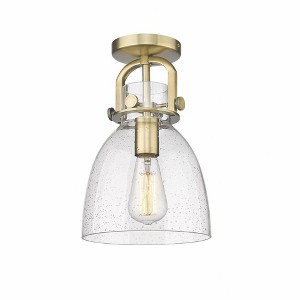 Newton Bell - 1 Light Flush Mount In Industrial Style-12.5 Inches Tall and 8 Inches Wide - 1 of 1
