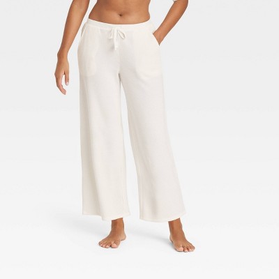 The Plush Ribbed Loungewear Pants - Hammacher Schlemmer