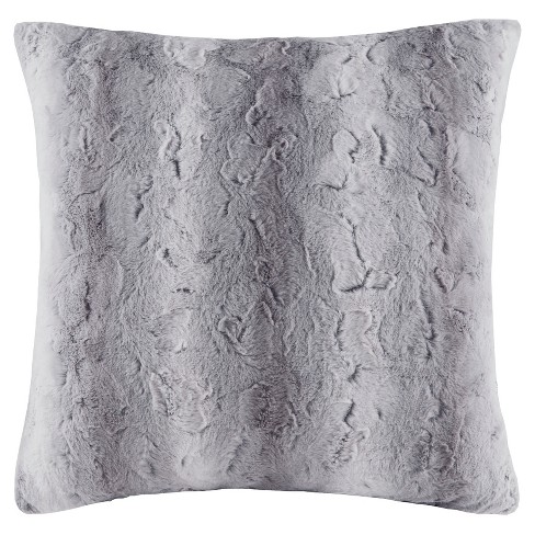 Gray Marselle Faux Fur Throw Pillow 25 X25 Target
