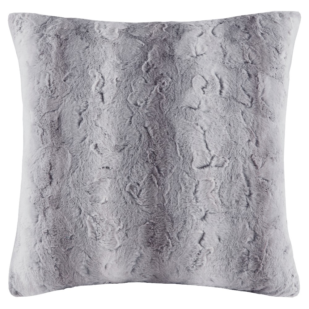 UPC 086569897343 product image for Gray Marselle Faux Fur Throw Pillow (25