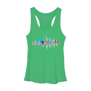 Women's Design By Humans Sounds of Nature Color Tree Notes By NomAdartStudio Racerback Tank Top - 1 of 2