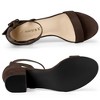 Allegra K Women's Open Toe Adjustable Ankle Strap Block Low Heel Sandals - 4 of 4