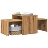 vidaXL Coffee Table Smoked Oak Engineered Wood Medium Sleek - 2 of 4
