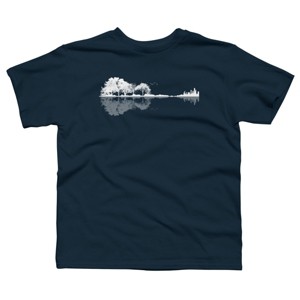 Boy's Design By Humans Nature Guitar By Maryedenoa T-Shirt - 1 of 3