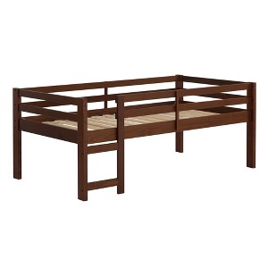 Solid Wood Low Loft Bed Walnut - Saracina Home, Brown