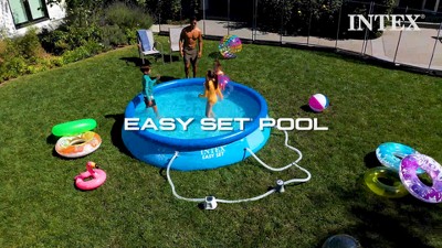 Intex Easy Set 12.5 x 11.6 Inflatable Blue Vinyl Above Ground Pool