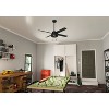 52" Spring Mill Damp Rated Ceiling Fan (Includes LED Light Bulb) Matte Black - Hunter Fan: 4-Blade, Reversible Motor, ETL Listed - image 4 of 4