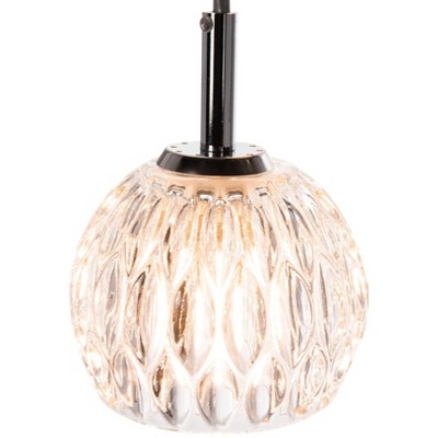 Stellar Dance 15" Chrome & Clear Glass LED Pendant Light