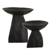 Uttermost Matte Dark Brown Bold Organic Shape Shadow Pedestal Bowls, Set of 2 - 2 of 4