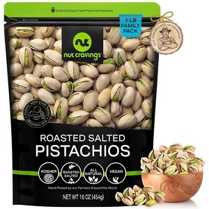 Freshly Roasted & Salted California Pistachios Packed Fresh in Resealable Bag - 1 of 4