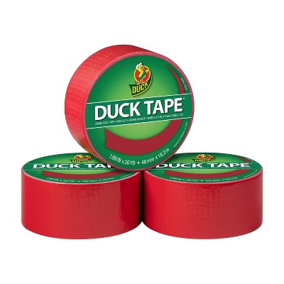 Duck 3pk 1.88" x 20yd Duct Tape Red