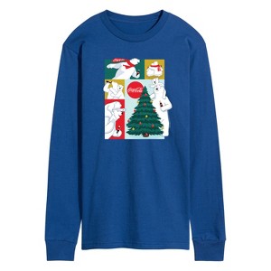 Men's - Coca-Cola - Christmas Tree Polar Bears Long Sleeve Graphic T-Shirt - 1 of 4