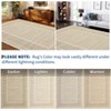 COZONY Washable Plaid Area Rug, Non Slip Neutral Low Pile Carpet for Living Room Bedroom Kitchen Dining Room Nursery - 4 of 4