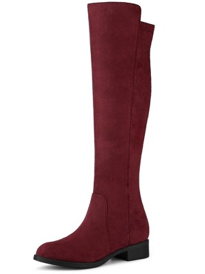Allegra K Women's Halloween Side Zipper Chunky Heels Knee High Boots