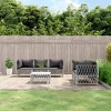 vidaXL Garden Lounge Set White Woven fabric, Powder-coated steel, Textilene - 2 of 4