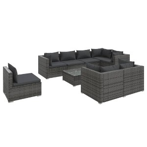 vidaXL Garden Lounge Set Grey and Anthracite - 1 of 4