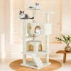 FURNIinspire Pet Tower Multi-Functional Cat Tree House Detachable Cat Climbing Frame, Pet Furniture Cat Accessories, Beige, 19.7"*19.7"*46" - 2 of 4