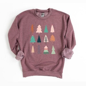 Simply Sage Market Women's Graphic Sweatshirt Christmas Tree Chart - 1 of 2