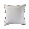 HomeRoots 20" X 20" Beige And White Polyester Geometric Zippered Pillow - 4 of 4