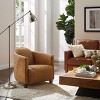 Art Leon Leather Accent Chair with Quilted Design for Timeless Comfort - 2 of 4