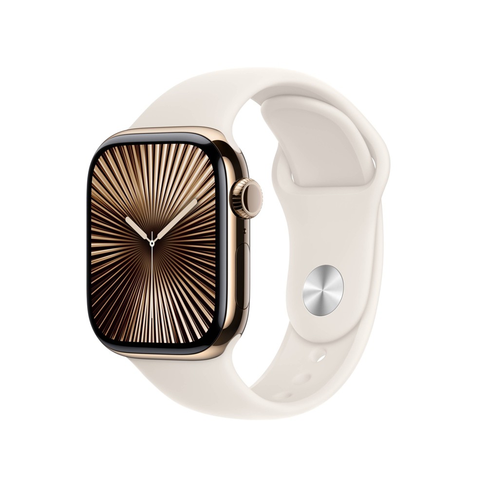 Photos - Smartwatches Apple Watch Series 10 GPS + Cellular 42mm Gold Titanium Case with Starligh 