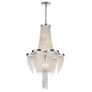 CWI Lighting Taylor 7 Light Down Chandelier With Chrome Finish - 1 of 4