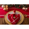 Design Imports  Christmas Embellished Napkin Set 6 Piece, Red, Mistletoe , 20X20" - 2 of 4