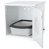 LunaLulinlk white Small Cat Litter Box Enclosure Hidden Litter Indoor Cat Furniture Pet Home Side Table - 4 of 4