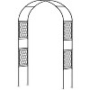 Coucheta Heavy Duty Rustproof Metal Garden Arch Trellis, Weather-Resistant Iron Arbor for Climbing Plants, Wedding/Party Decor with Ground Stakes - 3 of 4