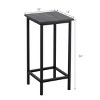 Costway Set of 4 Bar Stools 24'' Counter Height Backless Dining Stools Wood - 2 of 4