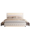 CAVINAS Full/Queen/King Size Modern Platform Bed Frame with LED on Headboard & 4 Storage Drawers,No Box Spring Needed - 2 of 4