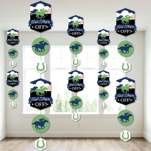 Big Dot of Happiness Kentucky Horse Derby - Horse Race Party DIY Dangler Backdrop - Hanging Vertical Decorations - 30 Pieces - 1 of 4