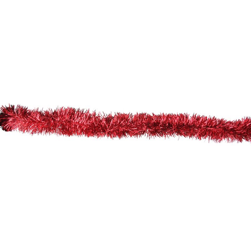 Northlight 12' x 2.5" Unlit Red Tinsel Christmas Garland, 3 of 5