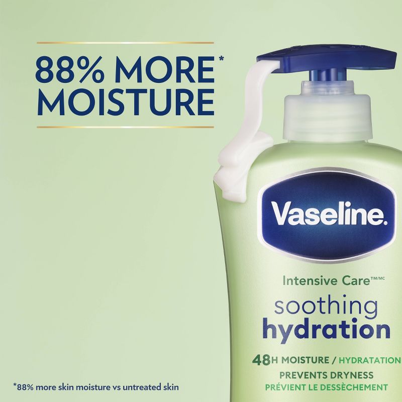 Vaseline Intensive Care Soothing Hydration Moisture Pump Body Lotion Scented - 20.3 fl oz, 5 of 12