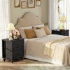 Besiost Wooden Nightstand with Charging Station, Storage Dresser with 2 Drawers - 2 of 4