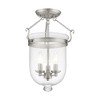 Livex Lighting Jefferson 3 - Light Flush Mount in  Brushed Nickel - 4 of 4