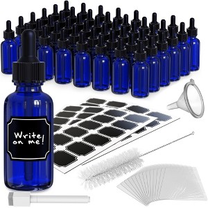 Nevlers 1 Oz Leakproof Blue Glass Dropper Bottles (Pack of 48) - 1 of 4