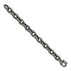 Chisel Stainless Steel Antiqued Polished and Textured 8.25" Fancy Link Bracelet - 4 of 4
