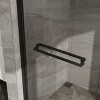 Lirago,60"x72" Aluminum Framed Double Sliding Shower Door-Tempered Glass, Matte Black, Reversible, Splash-Proof - 4 of 4