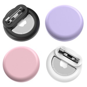 Vena 4 Pack For Apple Airtag Holder For Kids, Airtag Kids Hidden Silicone Case with Invisible Pin for Child/Elderly/Pets Collar/Shoe - 1 of 4